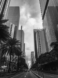 Low angle view of modern buildings against sky