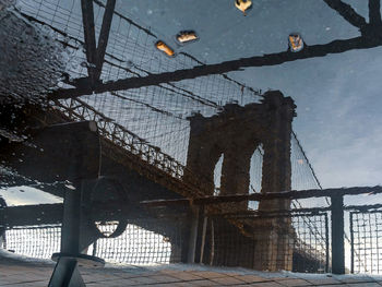 Low angle view of bridge against sky