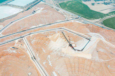 Underground rock salt mining. potash fertilizer production.