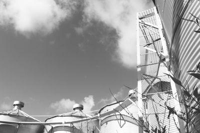 Low angle view of buildings against sky