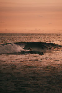 View of sea at sunset