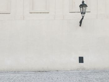 White wall by building