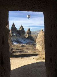  cappadocia with hot balloon in frame 