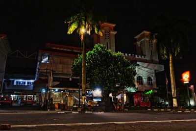 City street at night