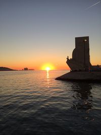 View of sea at sunset