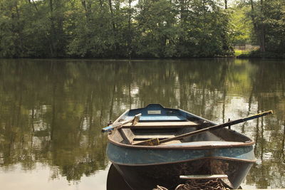 View of boats in river