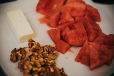 Close-up of served food