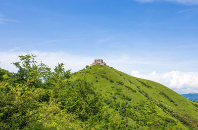 Scenic view of mountain against sky