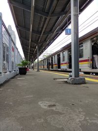 View of railroad station platform