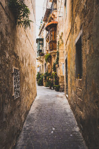 Alley amidst buildings in town