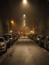 Illuminated city at night