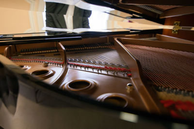 Close-up of piano 