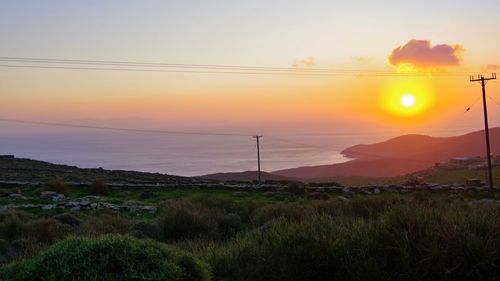 Scenic view of sunset