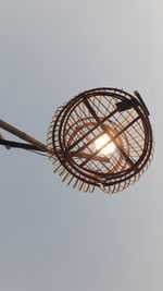 Low angle view of basketball hoop against sky