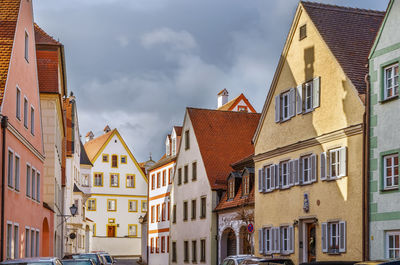 Low angle view of buildings in city