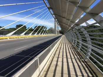 Low angle view of bridge against sky