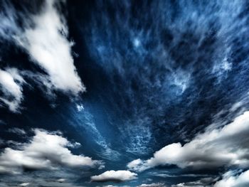 Low angle view of clouds in sky