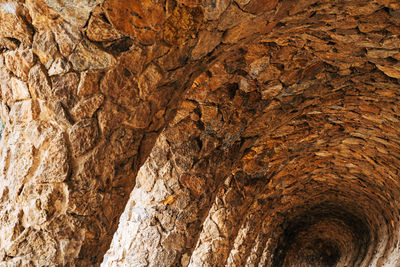 Low angle view of rock formation