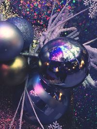 Close-up of multi colored umbrellas