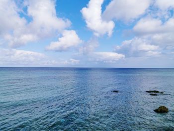 Scenic view of sea against sky