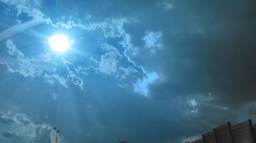 Low angle view of cloudy sky