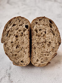 High angle view of bread on table