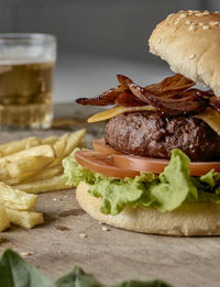 Close-up of food on table