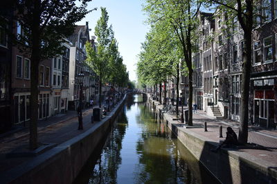 Canal amidst buildings in city