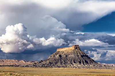 Scenic view of mountain against sky