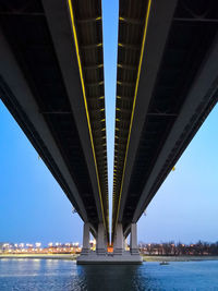 Low angle view of bridge over river