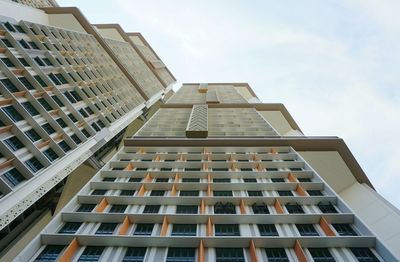 Low angle view of modern building against sky