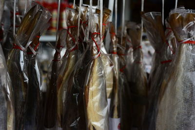 Close-up of food for sale in market