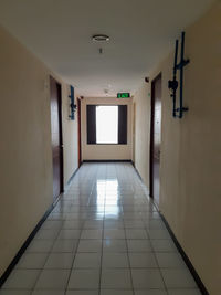 Empty corridor of building
