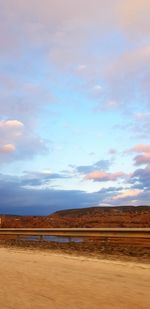 Scenic view of desert against sky