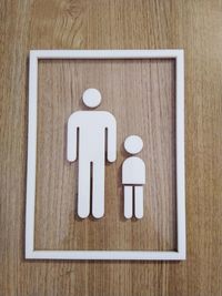 Male toilet sign board