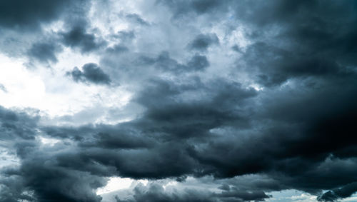 Low angle view of storm clouds in sky