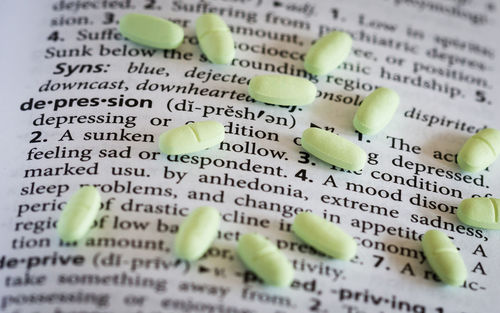 Close-up of text on white paper