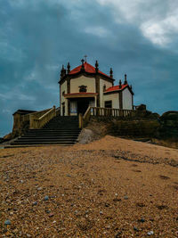 Low angle view of traditional building against sky