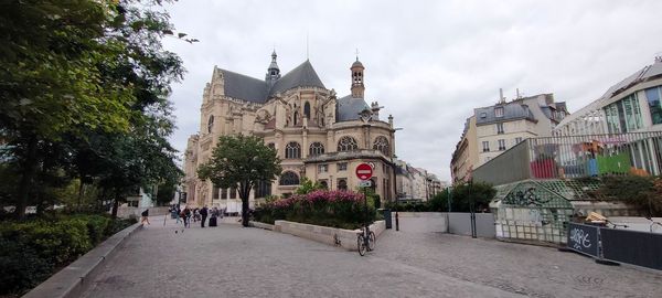 Panoramic view of a historic church in paris 