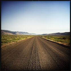 Country road along landscape