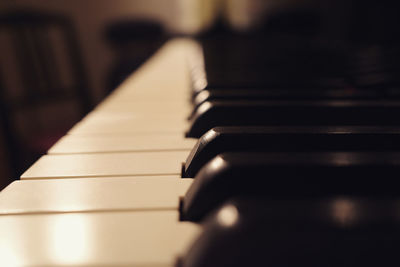 Close-up of piano