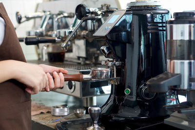 Man having coffee at cafe