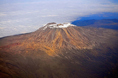 Landscape of mount kilimanjaro - the roof of africa in tanzania.