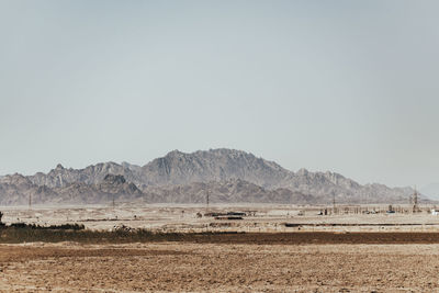 Scenic view of desert against sky