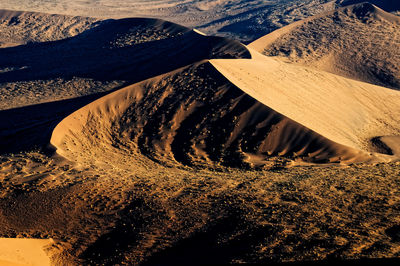 High angle view of a desert