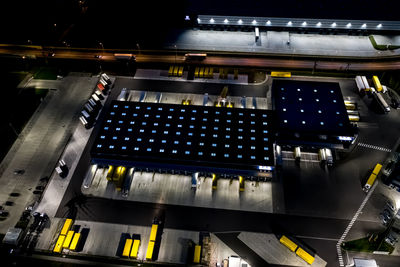 Low angle view of modern buildings in city