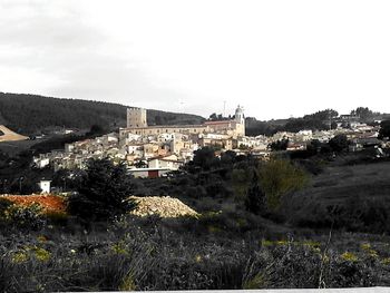 High angle shot of townscape