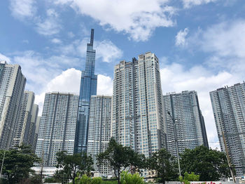 Landmark 81 in ho chi minh city against sky