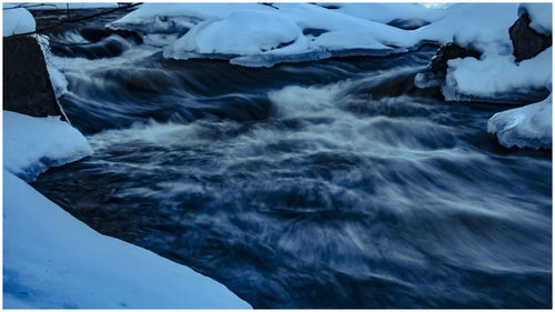 Scenic view of frozen sea