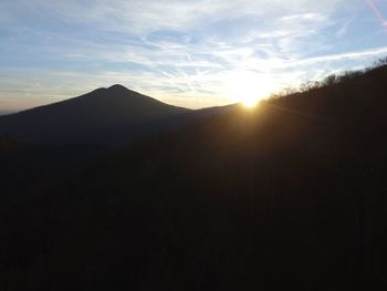 Sunset over mountains